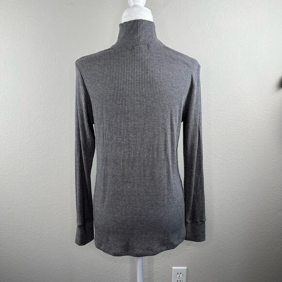Revolve LNA Detached Turtleneck Long Sleeve Lightweight Sweater Top Gray Large - Picture 14 of 16